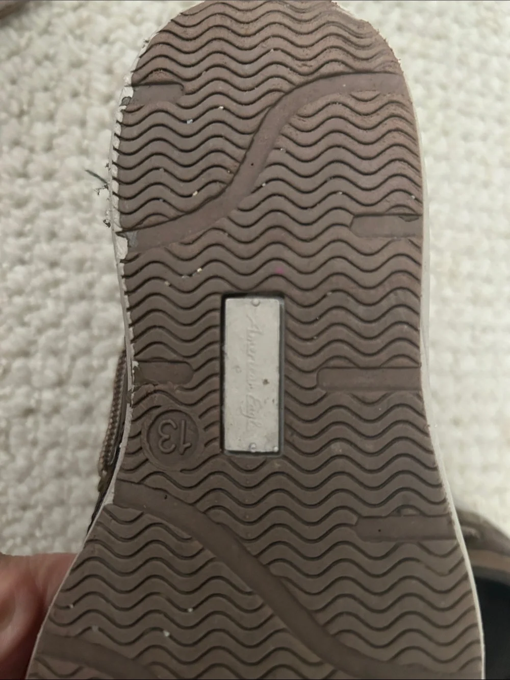 American Eagle Brown and Tan Kids Boat Shoes